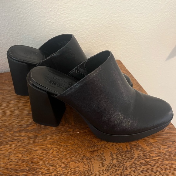 Black Heeled Mules - Picture 2 of 9